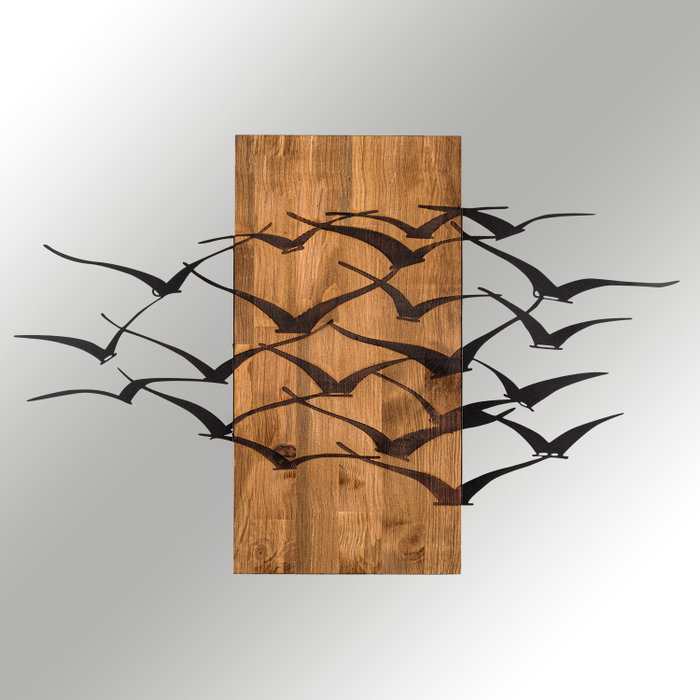 Wallity Migration Escultura de pared Negro y Nogal